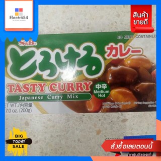 S&amp;b Tasty Curry Medium Hot เครื่องแกงกะหรี่กึ่งสำเร็จรูป ชนิดเผ็ดกลาง 220 กรัม ราคาโดนใจ