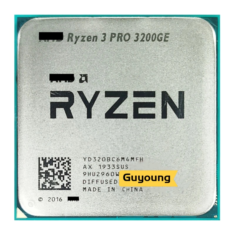 โปรเซสเซอร์ CPU Ryzen 3 PRO 3200GE R3 PRO 3200GE 3.3 GHz Quad-Core Quad-Thread 35W L3=4M YD320BC6M4M