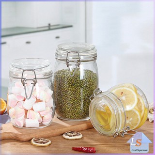 [A648] โหลแก้วมีฝาปิด โหลแก้วสูญญากาศ  มีหลายขนาดให้เลือก Glass sealed jar มีสินค้าพร้อมส่ง Local Superstore