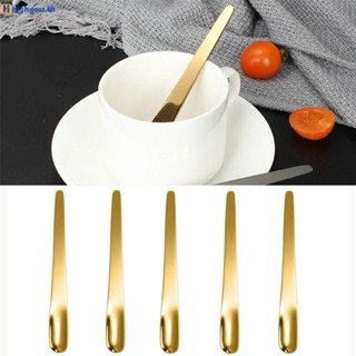 5pcs Coffee Spoon Stainless Steel Flat Spoon For Dessert Small Coffee Scoop Mixer Stirring Bar Spoon Kitchen Tableware