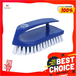 FLOOR แปรงพลาสติกขัดพื้นทรงเตารีด ตราสมอ สีน้ำเงินFLOOR PLASTIC SCRUB BRUSH WITH IRON HANDLE ANCHOR BLUE