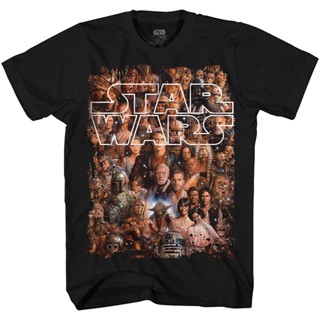 ผ้าฝ้าย 100%แฟชั่นบางเสื้อยืดผู้ชาย STAR WARS Color Shot Jedi Rise Skywalker Vintage Retro Classic Adult Tee Graphi_05