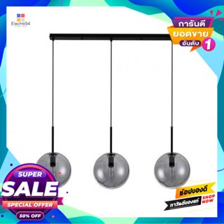 Marui โคมไฟแขวนแก้ว Marui LUZINO รุ่น HH1413BK-SMK (E14x3) สีดำPendant Lamp Marui LUZINO HH1413BK-SMK (E14x3) Black