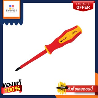 INSULATED ไขควงแฉกกันไฟ PUMPKIN 2x100 มม. 4 นิ้วINSULATED PHILLIPS SCREWDRIVER PUMPKIN 2x100MM 4"