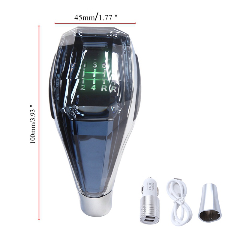Superb รถ Universal LED คริสตัลจับเกียร์ธรรมดาเกียร์ Shift Knob Lever Stick Head สําหรับ Toyota Honda Hyundai Nissan