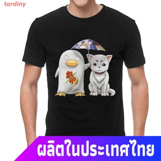 terdiny เสื้อยืดกีฬา เสื้อยืดแฟชั่นผู้ชายแขนสั้นผ้าฝ้ายพิมพ์ลาย Anime Gintama Sadaharu Mens Womens T-shirts_08