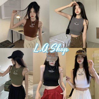 L.A Shop พร้อมส่ง  เสื้อกล้ามครอปสั้น มีฟองน้ำ ทรงครอปสั้นใส่สบายมาก "FY8034/FY8035"