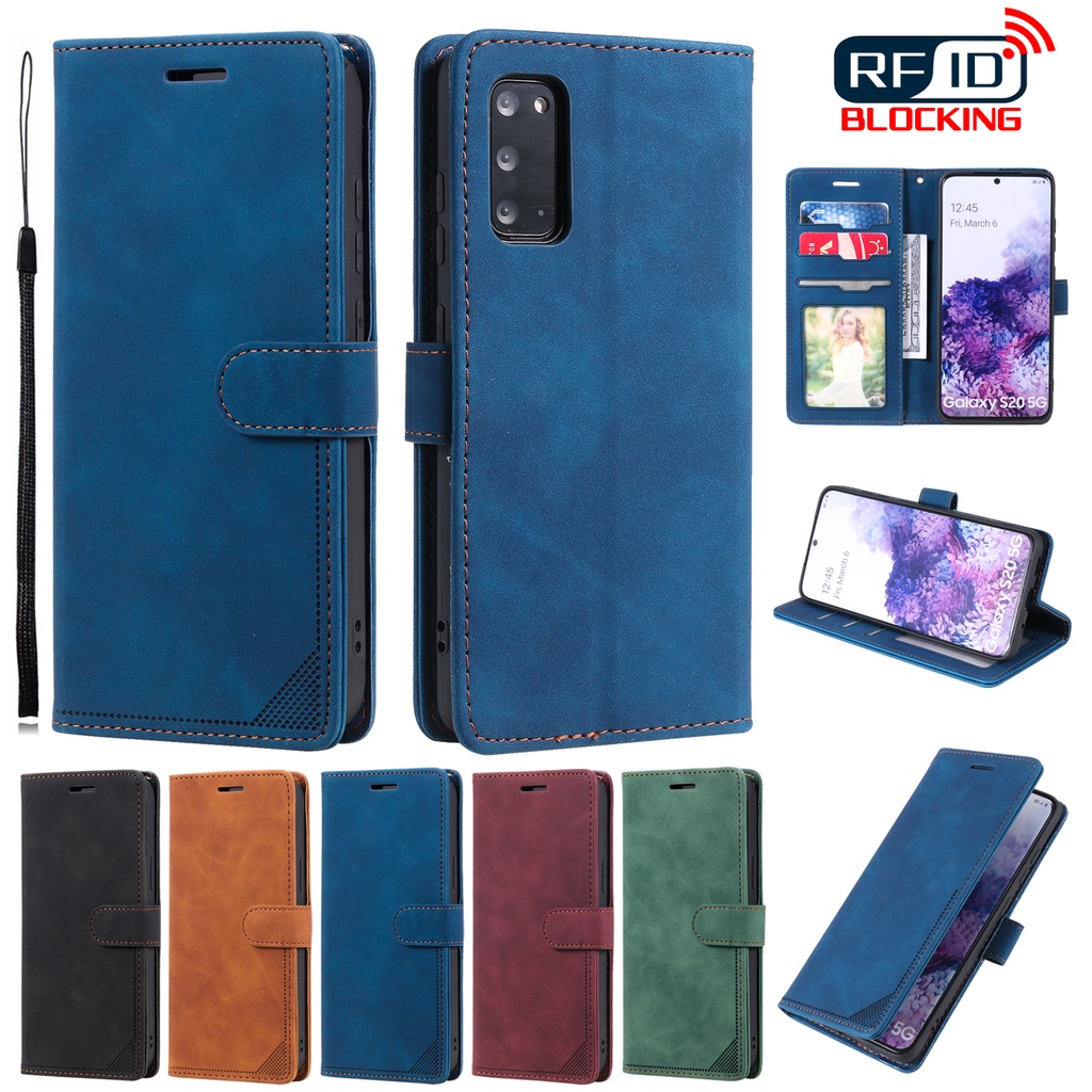 เคส Case for Samsung Galaxy A23 A12 A22 A32 ซัมซุง A42 A52 A52s A72 A33 5G เคสฝาพับ เคสหนัง โทรศัพท์หนัง PU TPU นิ่ม ฝาพับ พร้อมช่องใส่บัตร และสายคล้อง สําหรับ Leather Flip Cover Magnetic Wallet Phone Casing ซองมือถือ