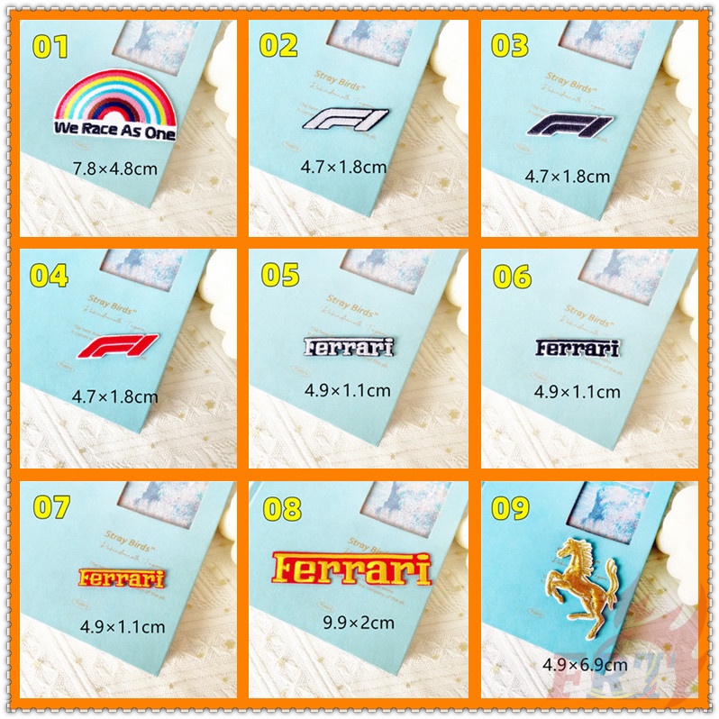 ☸ F1: We Race As One - Ferrari แผ่นแพทช์รีดติดเสื้อ ☸ แผ่นแพทช์รีดร้อน ปักลาย Diy สําหรับติดตกแต่งเสื้อผ้า 1 ชิ้น