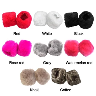 【COD】DEALIFY Faux Fur ข้อมือ Windproof สําหรับเสื้อขนสัตว์และแจ็คเก็ต Oversleeve ข้อมือ Furry ข้อมือ