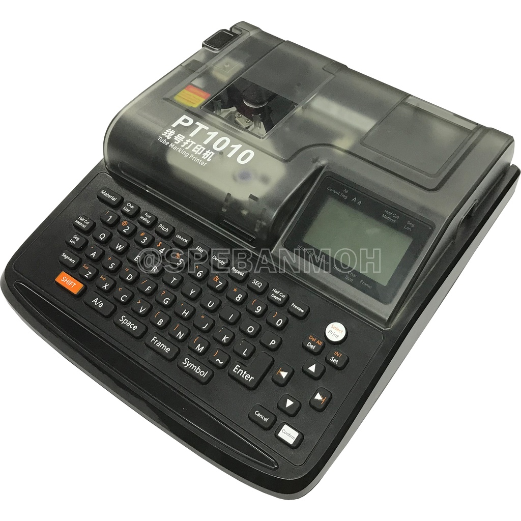 PT1010 เครื่องพิมพ์ปลอกสายไฟ PT-1010 เครื่องพิมพ์ท่อ Hot Mark เครื่องปริ้นสติกเกอร์ Tube Marking ท่อ