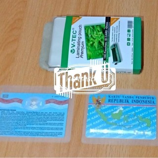 Laminating Pouch V- tech/Plastik laminating KTP/ID card