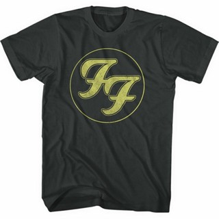 ขายดี เสื้อยืดแขนสั้น พิมพ์ลาย Foo Fighters สีทอง คลาสสิก เข้ากับทุกการแต่งกาย สําหรับผู้ชาย KHdjbf69GElbfd25