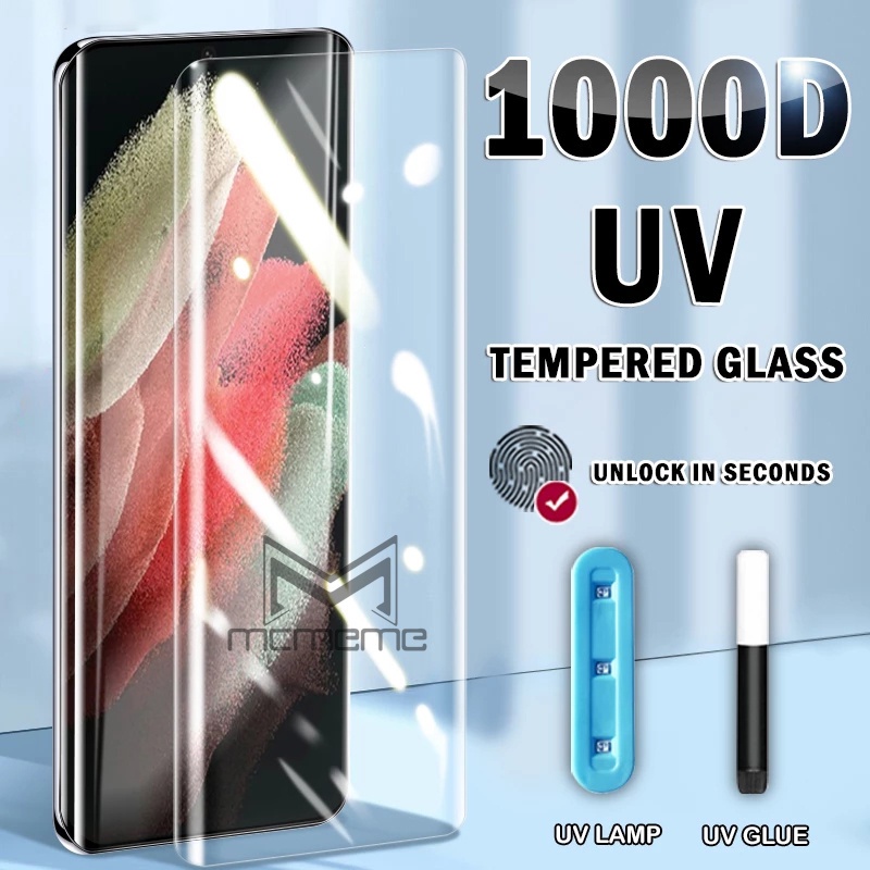 ฟิล์มกระจก UV สำหรับ Samsung Galaxy S25 Ultra S24 S23 S22 S21 S20 S20+ S10 S10+ S9 S9+ Note 20 10 10+ 9 8 Lite