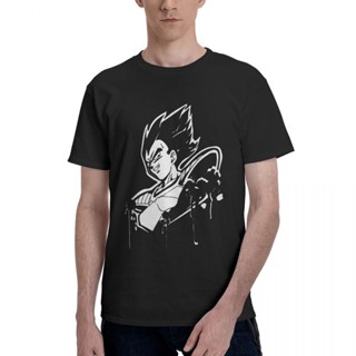 เสื้อยืดแขนสั้น คอกลม ผ้าฝ้าย พิมพ์ลาย Vegeta Saiyan Bandai Dragon Ball Z สไตล์วินเทจ สําหรับผู้ชาย_04