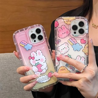 เคสสำหรับ iPhone 14 Pro Max 13 12 11 Plus 6 6s 7 8 Plus X XS XR ถุงลมนิรภัยเคสใสน่ารักการ์ตูนป้องกันกล้องกันกระแทกสำหรับ