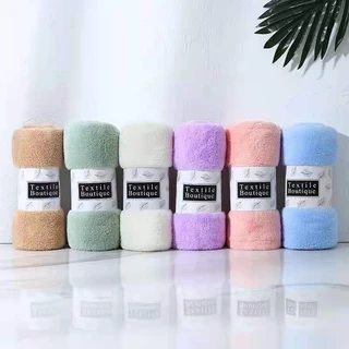 75×35 cm ผ้าขนหนูนุ่ม เรียบง่ายและสวยงาม ขนแกะปะการัง นุ่มสบาย ซับน้ำดีมาก