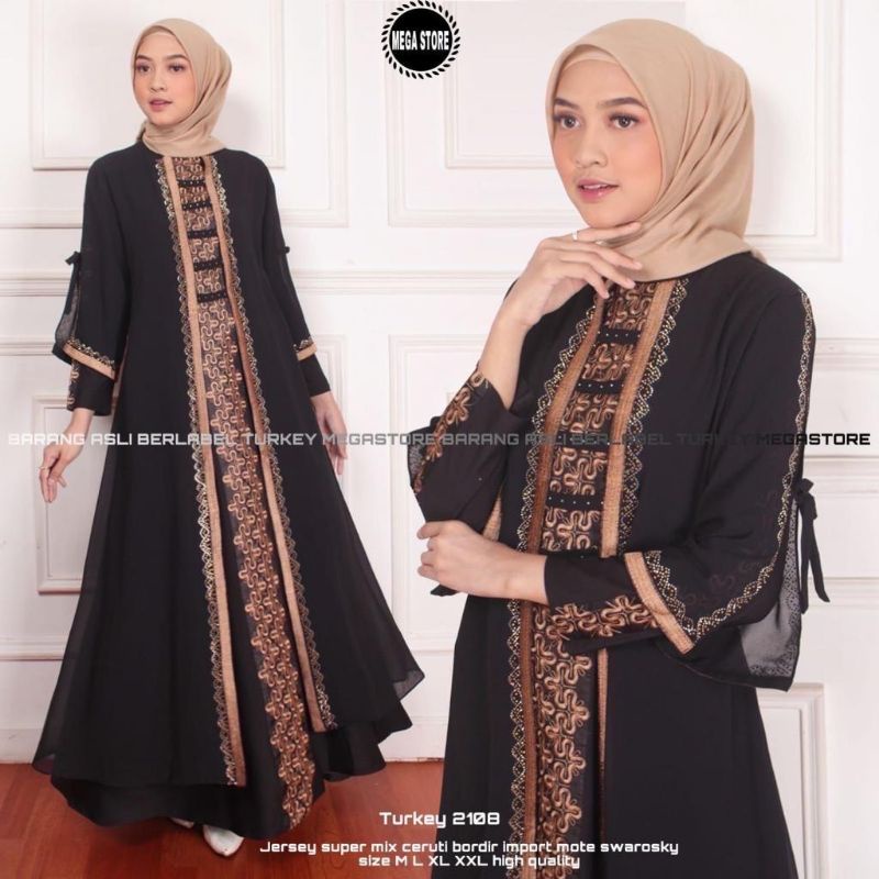 Gamis turkey 2108 abaya turkey 1327 ของแท้