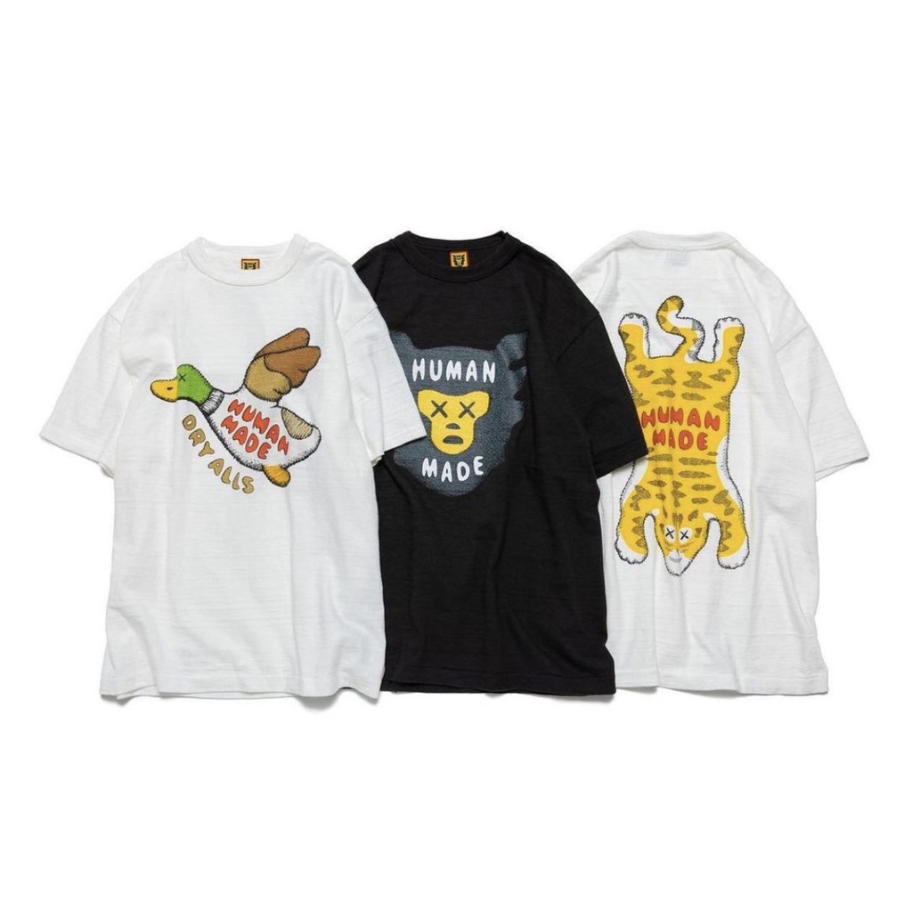 [SR-STUDIO] พร้อมส่ง HUMAN MADE x KAWS 21SS เสื้อแขนครึ่ง ผ้าฝ้าย พิมพ์ลาย ทรงกระบอก_08