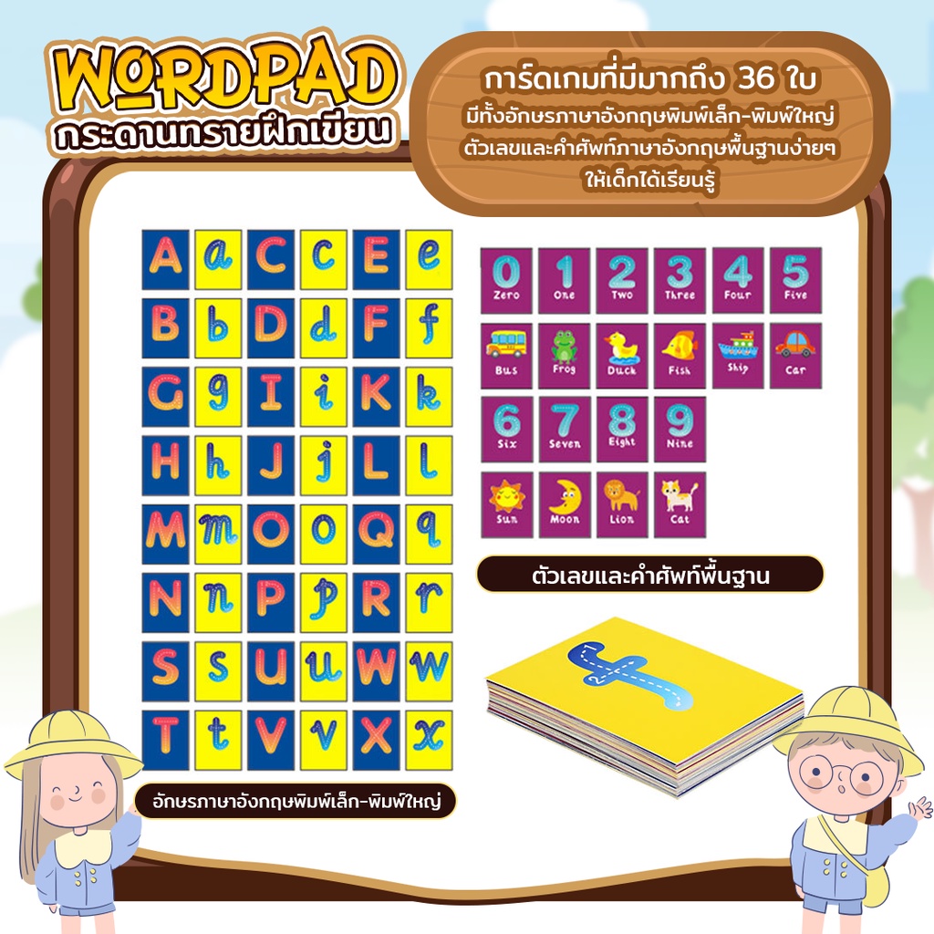 กระดานฝึกเขียน Wordpad กระดานทรายฝึกเขียน ของเล่นเสริมทักษะ เสริมพัฒนาการลูก ของเล่นกระดานทราย - รูปที่ 2