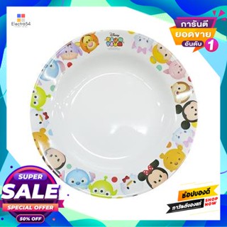 Melamine จานเมลามีนทรงลึก Flower Ware รุ่น M02 ขนาด 8 นิ้ว สีขาวพิมพ์ลายdeep Melamine Plate Flower Ware Model M02 Size 8