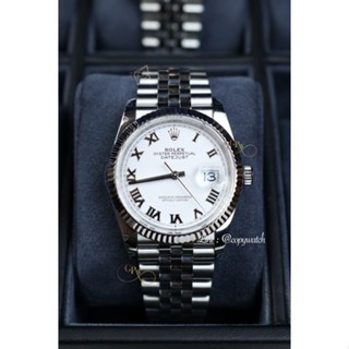 Rolex Datejust 36 mm. White roman automatic swiss movement