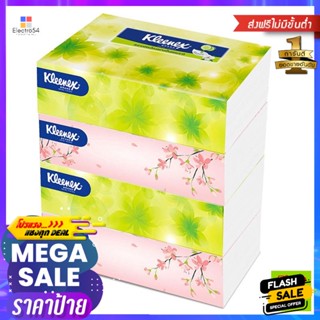 คลีเน็กซ์ กระดาษเช็ดหน้า 115 แผ่น แพ็ค 4 Kleenex Facial Tissue 115 Sheets Pack 4ไม้