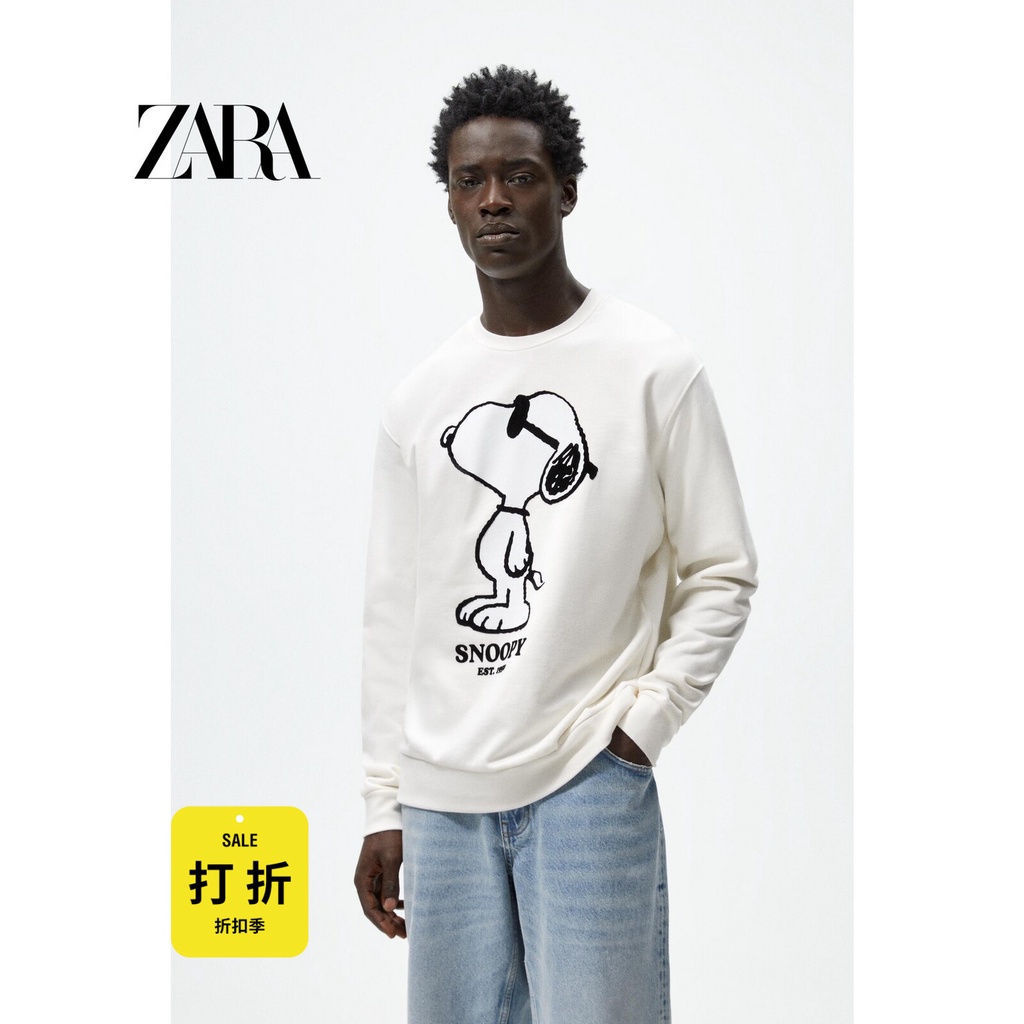 Zara การ์ตูนสนูปปี้ ถั่วลิสง ผู้ชายและผู้หญิง ™ เสื้อกันหนาว พิมพ์ลาย 0761317 251