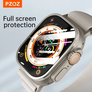 Pzoz กรอบกันชนโลหะ พร้อมกระจกนิรภัย 49 มม. สําหรับ Apple Watch Ultra I Watch Series 49 มม.