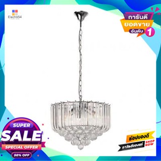 Crystal โคมไฟแขวนแก้วเจียระไน (E14x4) LUZINO รุ่น 63130-4 สีใสPendant Lamp Crystal (E14x4) LUZINO 63130-4 Clear