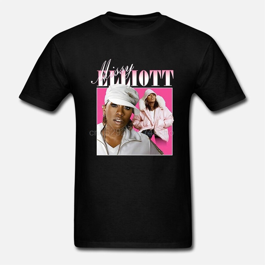 MISSY ELLIOTT VINTAGE RAP UNISEX T SHIRT เทศกาลคอนเสิร์ตฮิปฮอปแฟชั่น fleek