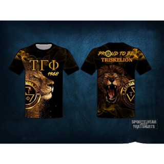 เสื้อยืดแขนสั้น พิมพ์ลาย Triskelion Tau Gamma Phi 3 มิติ ระบายอากาศได้ดี แฟชั่นฤดูร้อน