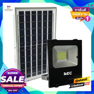 Floodlight โคมฟลัดไลท์โซล่าเซลล์ LED 30 วัตต์ Daylight BEC รุ่น Cheetah 30W ขนาด 17 x 19.8 x 4.2 ซม. สีดำLED Solar Flood