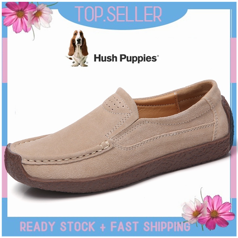 Hush Puppies รองเท้าโลฟเฟอร์ ส้นแบน แบบสวม ขนาดใหญ่ สําหรับผู้หญิง ไซซ์ EU 40 41 42