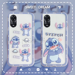 เคสโทรศัพท์มือถือแบบนิ่ม ใส กันกระแทก ลายการ์ตูนดิสนีย์ สติตช์น่ารัก สําหรับ OPPO A78 5G OPPOA78