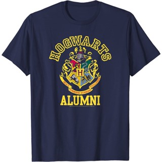 ผ้าฝ้ายแท้เสื้อยืด พิมพ์ลาย Harry Potter Hogwarts แฟชั่นสําหรับผู้ชาย และผู้หญิงS-4XL_07