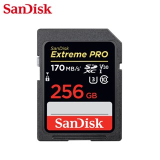 Sandisk Extreme Pro การ์ดหน่วยความจํา SD 256GB 128GB 64GB ความเร็วสูงถึง 170MB/s V30 Class 10 U3 32GB 95MB/s สําหรับกล้อง