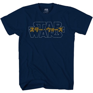 Tee ชุดเซ็ต 2 ชิ้น New STAR WARS Logo Japanese Adult Tee Graphic T-Shirt For Men Tshirt เสื้อยืดW+|_01