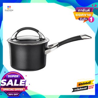 Stick หม้อด้าม Non Stick พร้อมฝาแก้ว Circulon รุ่น 84001-T ขนาด 18 ซม. สีดำnon Stick Saucepan With Glass Lid Circulon No