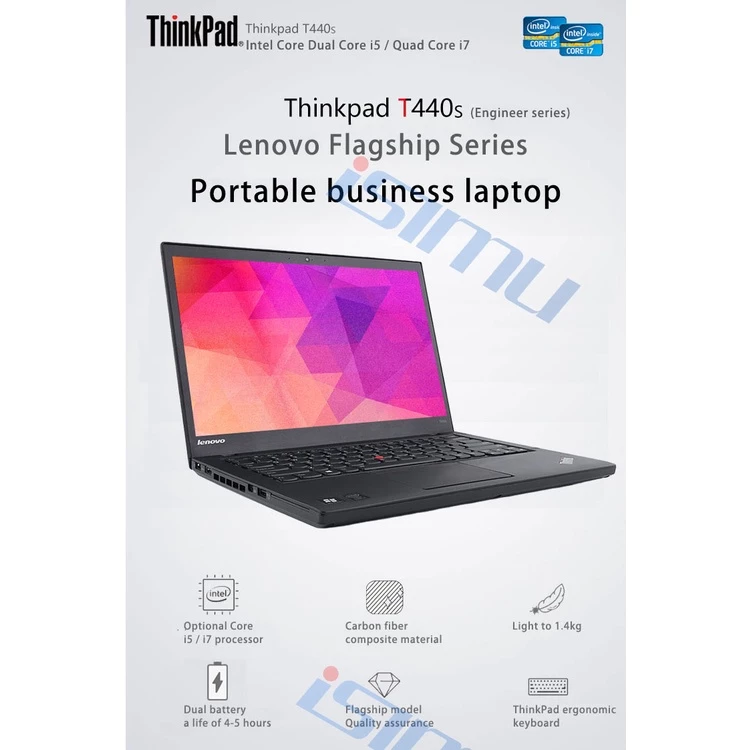 Lenovo ThinkPad T440s Intel Core i5/i7 8GB/12GB RAM SSD/HDD 14 นิ้ว thumbnail 3
