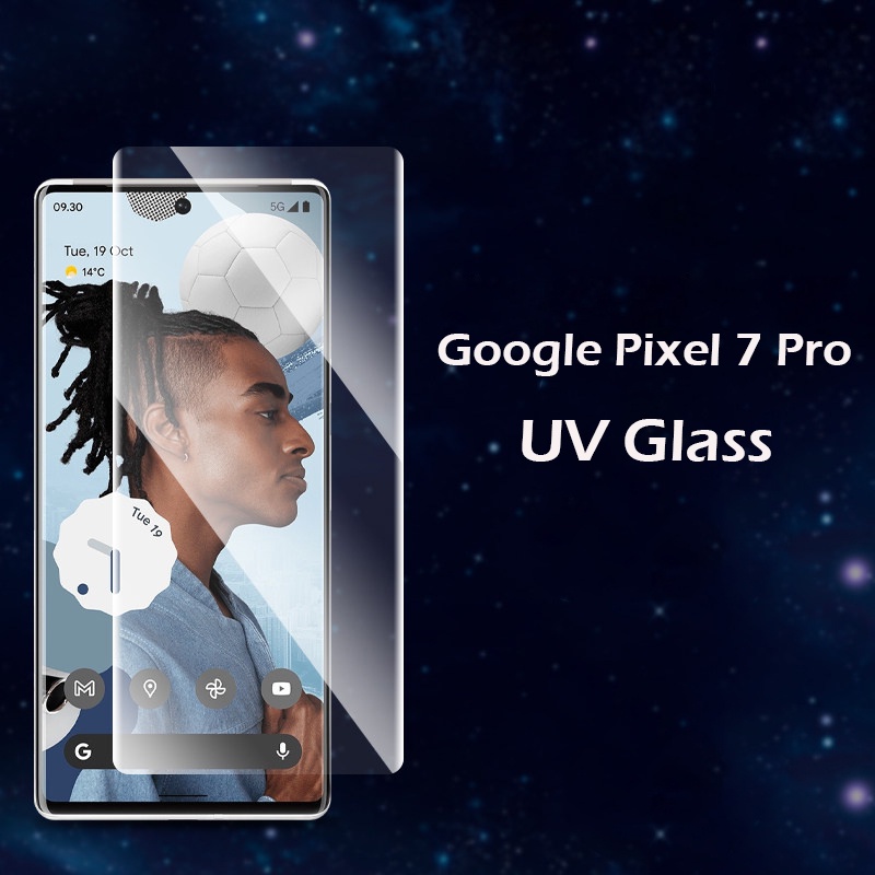 ฟิล์มกระจกนิรภัยกันรอยหน้าจอ UV แบบโค้ง 3D สําหรับ Google Pixel 7 6 Pro Pixel7 Pixel6 Pro
