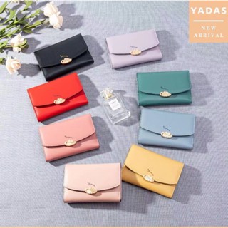 [พร้อมส่ง]❗️❗️1446-D002กระเป๋าสตางค์  YADAS  กระเป๋าสตางค์ผู้ญิง 3พับ กระเป๋าสตางค์ใบกลางผู้หญิงY001