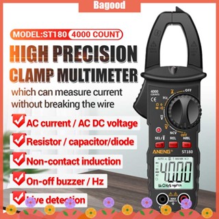 ♪Bagood♪In Stock  ST180 4000 นับเครื่องวัดกระแสไฟแบบดิจิตอล AC Ohm NCV เครื่องทดสอบมัลติมิเตอร์