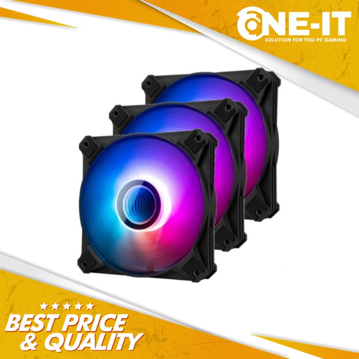 FAN DARKFLASH INFINITY 8 PWM 3in1 120 มม. ARGB 3 แพ็คแฟนสีดํา