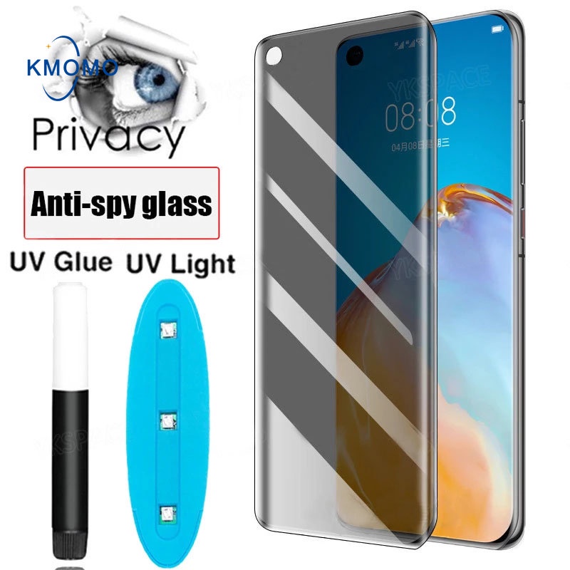 UV ฟิล์มกระจก เต็มจอ Samsung กันมองกันเสือก Galaxy S24 Ultra S23 Plus S22 5G S21 Note 20 S20 10 S9 9 8 ฟิล์ม กันมองข้าง