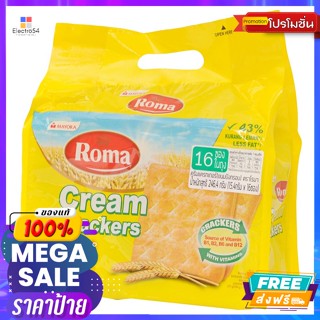 Roma(โรมา) โรมา ขนมปังแครกเกอร์ 246.4 ก. บรรจุ 15.4 ก.x 16 ซอง Roma Bread Crackers 246.4 g. Packed 15.4 g.x 16 sachetsบิ