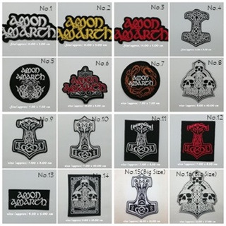 ตัวรีดติดเสื้อ งานปัก ตกแต่งเสื้อผ้า แจ๊คเก็ต Amon Amarth Embroidered Iron on Patch  DIY