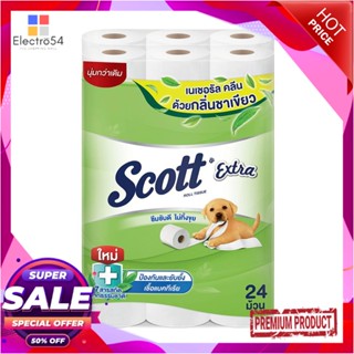 TOILET กระดาษชำระ SCOTT EXTRA NATURAL CLEAN แพ็ค24TOILET TISSUE SCOTT EXTRA NATURAL CLEAN PACK 24