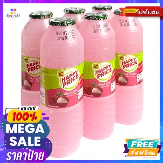 แฮปปี้ ไพรซ์ น้ำลิ้นจี่ 25% 180 มล. แพ็ค 6 Happy Price Lychee Juice 25% 180 ml. Pack 6น้ำผลไม้