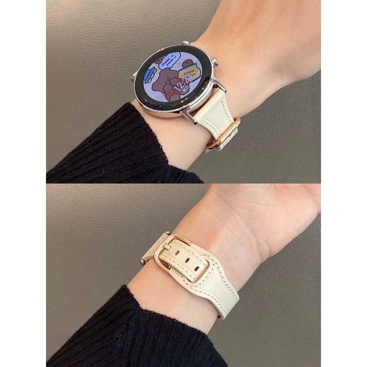 สายนาฬิกาข้อมือหนัง เอวสูง ขนาดเล็ก แฟชั่น สําหรับ Samsung galaxy watch 4 5 5Pro